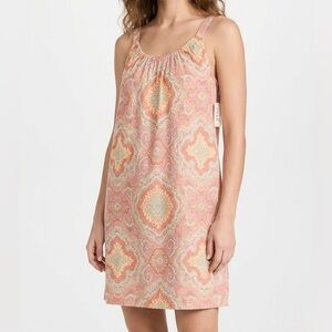 J. Crew Pink and Cream Paisley Mini Dress